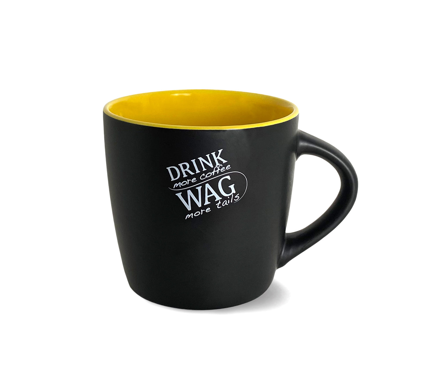 Fetch coffee ceramic mug with logo and saying. Holds 10 ounces. 